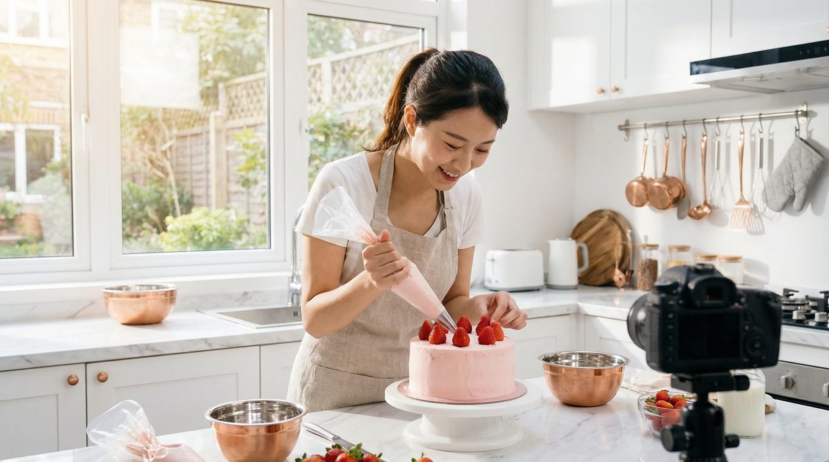 熟女人妻美食烘焙教程视频